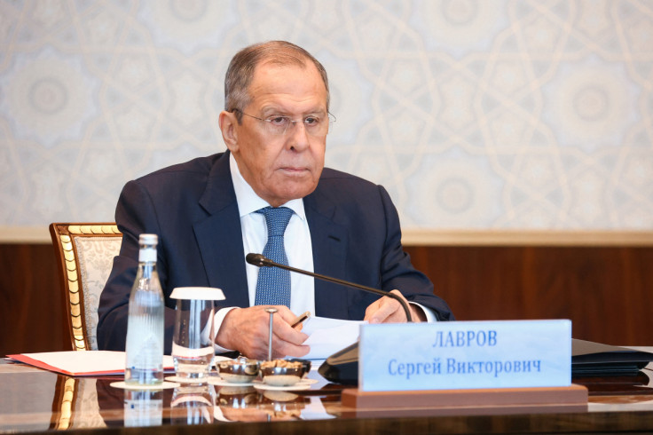 Russian Foreign Minister Sergei Lavrov takes part in a meeting of the CIS Council of Foreign Ministers in Samarkand