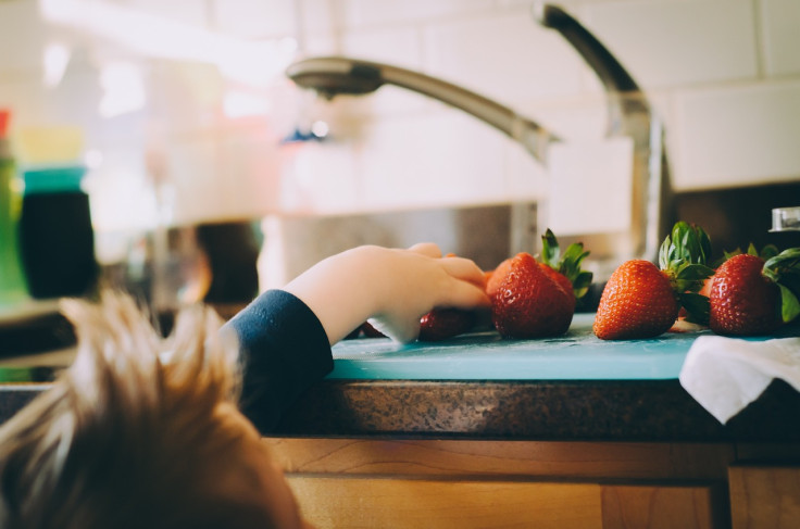 Strawberries, children, Fruits, Meal, Food