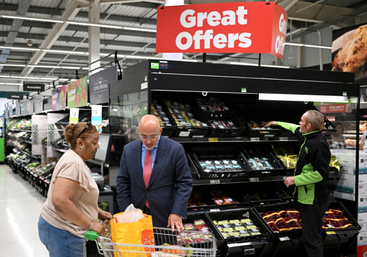Britain's Chancellor of the Exchequer Zahawi visits an ASDA supermarket, in London