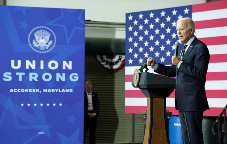 Biden speaks about the economy in Accokeek, Maryland