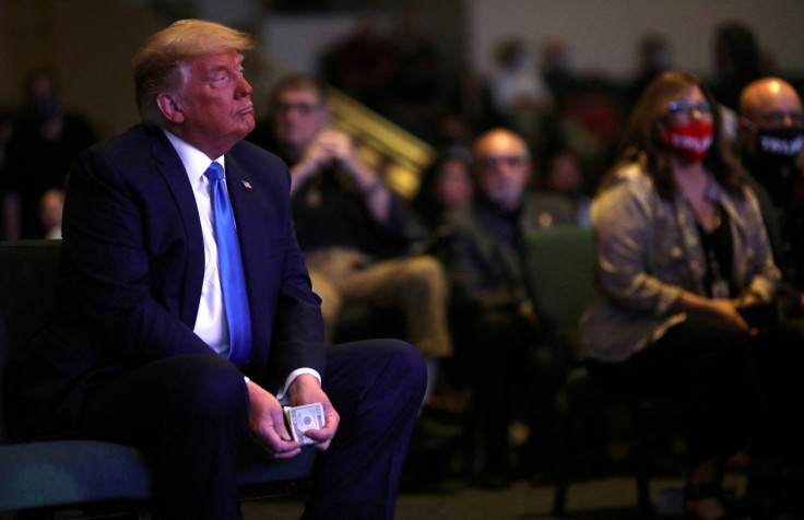 U.S. President Donald Trump attends a service at the International Church of Las Vegas