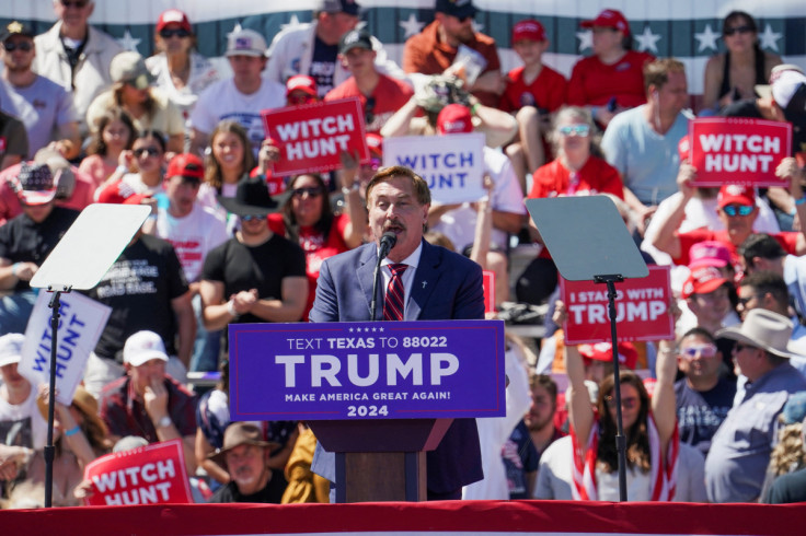 Former U.S. President Donald Trump holds a campaign rally in Waco, Texas