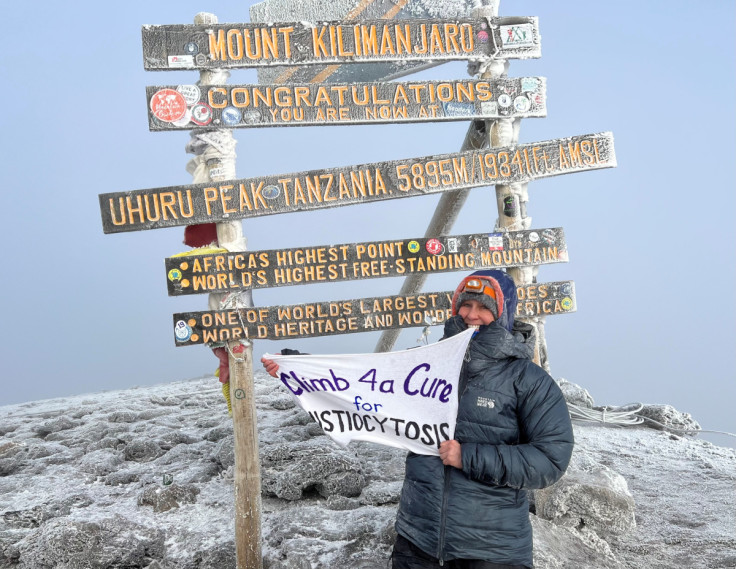 Wendy Nelson, whose mother died from Alzheimer's disease and father suffers from it, on a climb up Mt. Kilimanjaro
