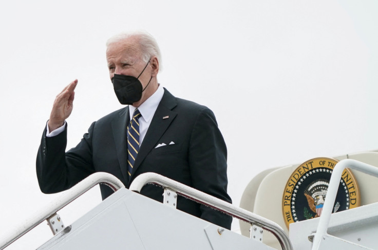 U.S. President Joe Biden boards Air Force One en route to Wilmington from Joint Base Andrews