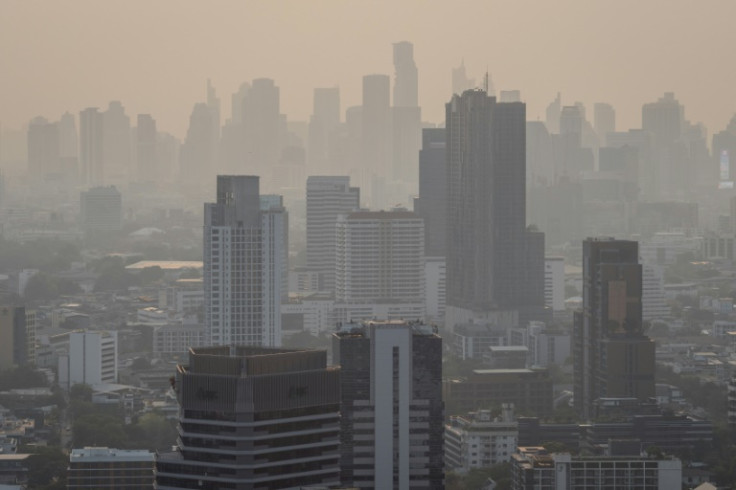 Smog chokes the air in  Bangkok, Thailand