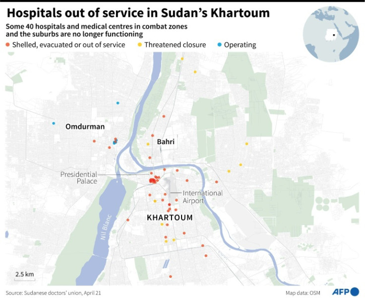 Hospitals out of service in Sudan's Khartoum