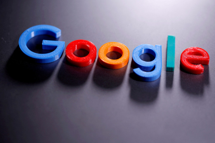 A 3D-printed Google logo is seen in this illustration