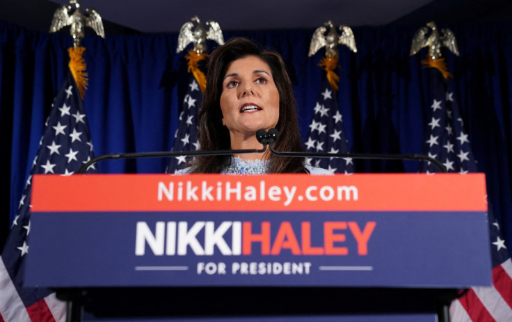 Republican presidential candidate Nikki Haley delivers a policy speech on abortion in Virginia