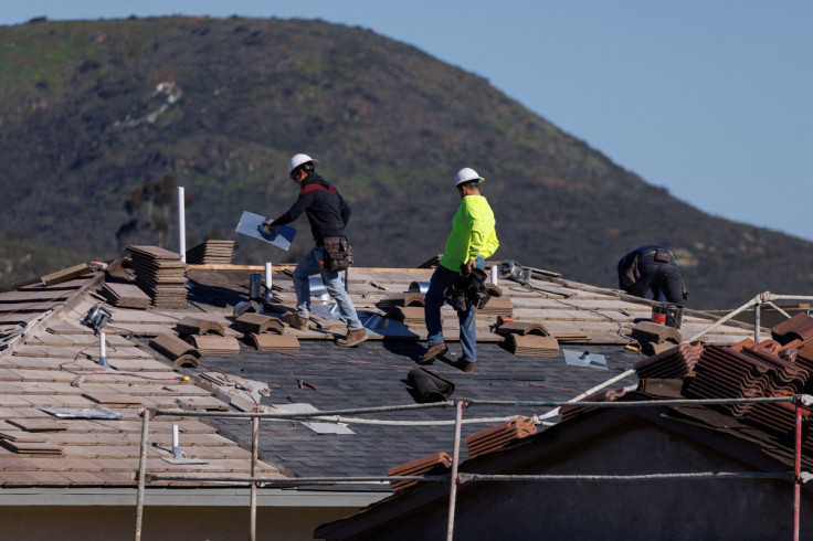 New homes under construction in San Marcos, California