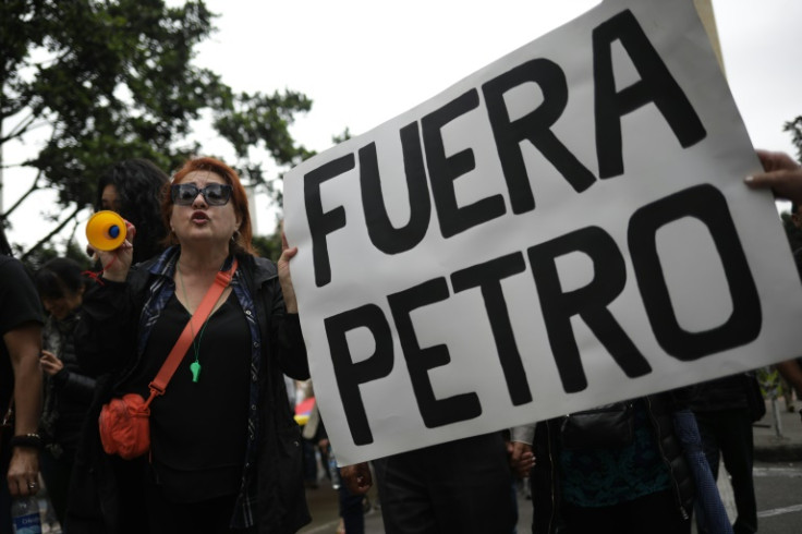 Opponents of Colombian President Gustavo Petro took to the streets in protest against his proposed reforms on April 22, 2023