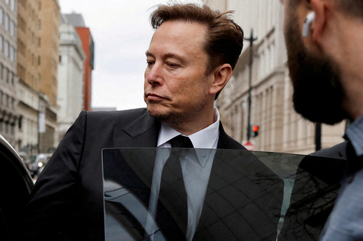 Tesla CEO Musk departs the company’s local office in Washington