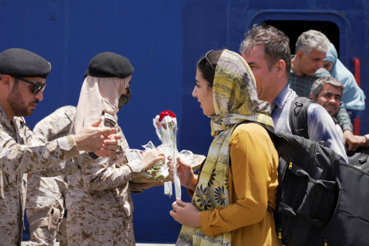 Iranian nationals and other nationalities arrive at Jeddah Sea Port after being evacuated by Saudi Arabia from Sudan to escape the conflicts, Jeddah