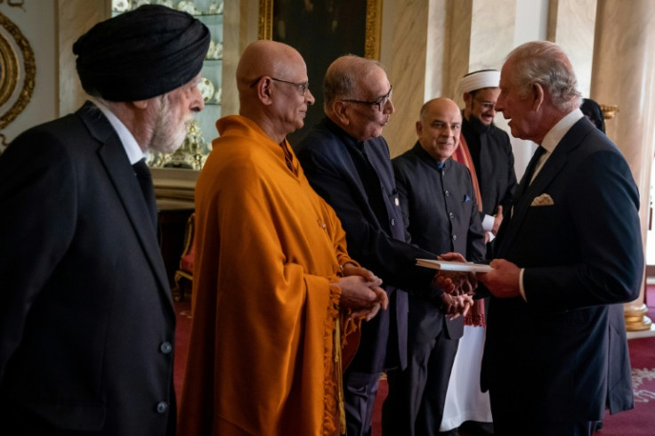 King Charles III met faith leaders, including Chairman of the Institute of Jainology Nemu Chandariaa, after the death of his mother Queen Elizabeth II in September
