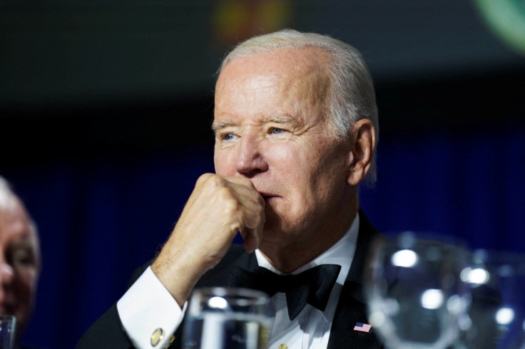 U.S. President Joe Biden addresses the annual White House Correspondents Association Dinner