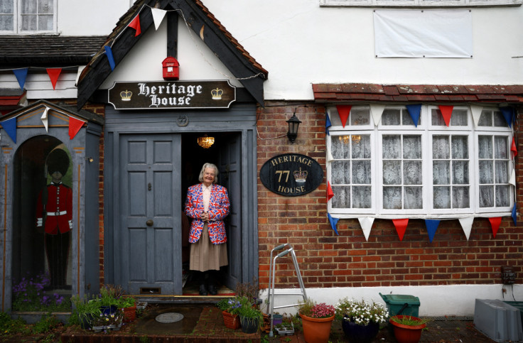 Margaret Tyler a life long royals fan stands at her home in Wembley
