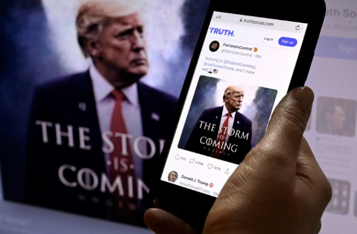 Former US president Donald Trump is behind the Truth Social micro-blogging platform