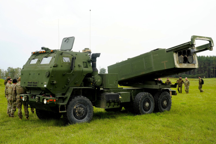 A HIMARS takes part in a military exercise near Liepaja