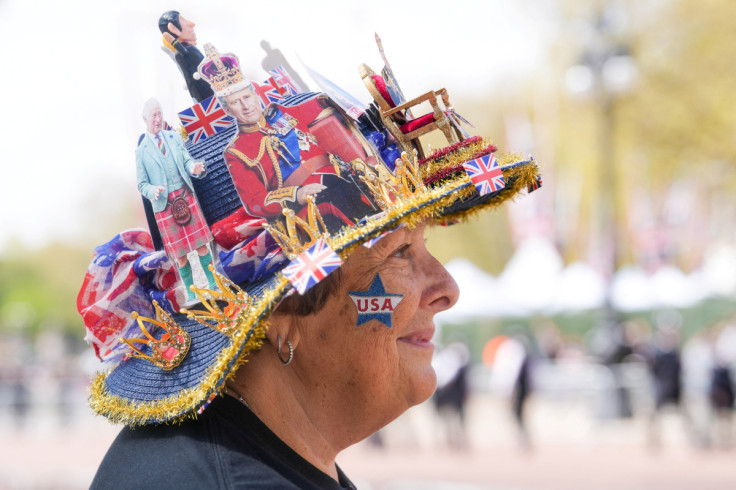 Royal super fans set up a camp on The Mall, ahead of the Coronation of King Charles, in London