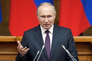 Russian President Putin addresses Council of Legislators in St Petersburg