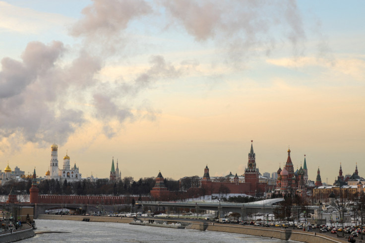 A general view of the Kremlin, St. Basil's Cathedral and Zaryadye Park in Moscow
