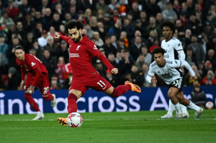Spot on: Mohamed Salah's penalty earns Liverpool a 1-0 win over Fulham