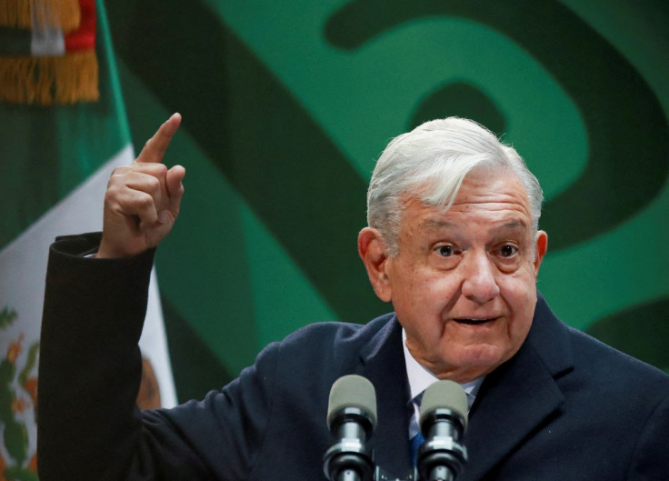 Mexico's President Andres Manuel Lopez Obrador holds a news conference in Mexico City