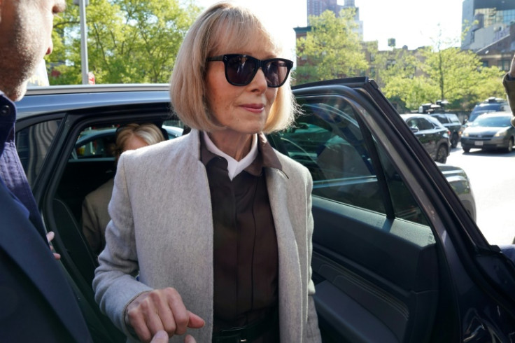 Writer E. Jean Carroll arrives at Manhattan federal court for the start of jury selection in her rape and defamation lawsuit against Donald Trump on April 25 2023