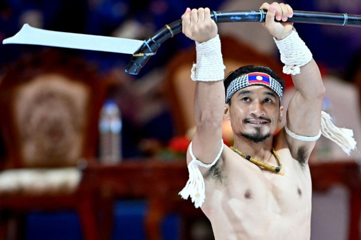 Laos' Philavanh Chanthakaly takes part in the performance event