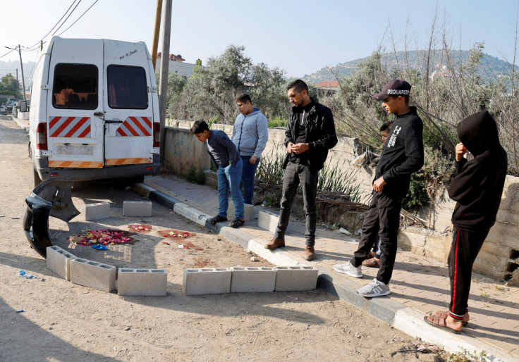 A view of the site where two Palestinian Islamic Jihad gunmen were killed in an Israeli raid in Qabatiya
