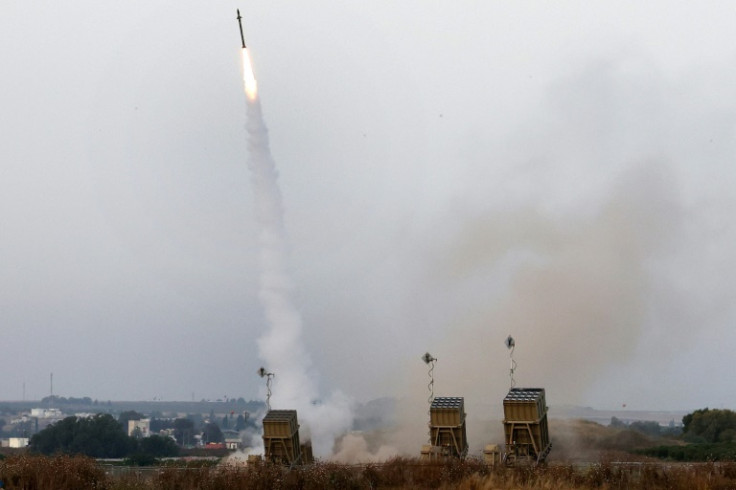 Israel's Iron Dome air defence system is seen in action in Sderot