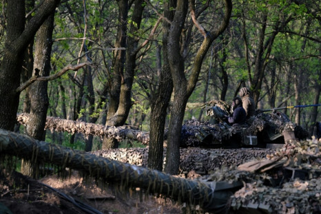 Ukrainian tank near the town of Bakhmut on May 7, 2023, amid the Russian invasion of Ukraine