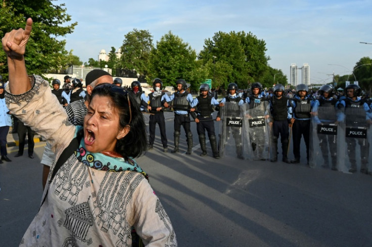 Khan's supporters have found ways around the blackout, leaving social media awash with calls for protest and clips of thousands of demonstrators clashing with police