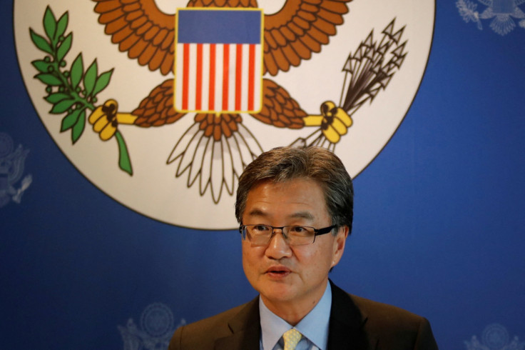 U.S. Special Representative for North Korea Policy Joseph Yun arrives at a meeting with the media in Bangkok, Thailand
