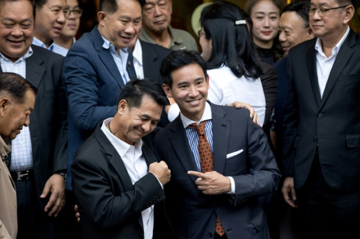 The leaders of the progressive Move Forward Party, Pheu Thai and other opposition groups meet in Bangkok for coalition talks to form a new government after winning the most seats in Thailand's election