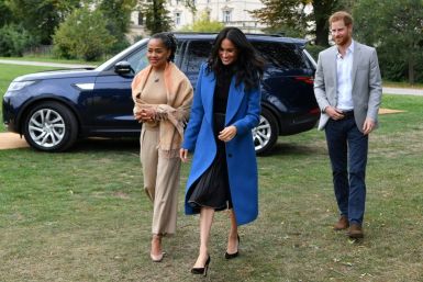Prince Harry photographed with his wife Meghan and her mother Doria Ragland