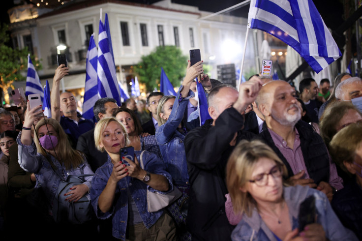 Pre-election rally of Greek PM Mitsotakis in Athens