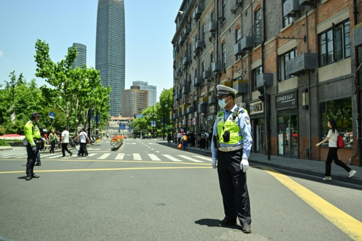 There was an increased police presence around Shanghai's Russian consulate and the nearby conference centre where the forum was taking place