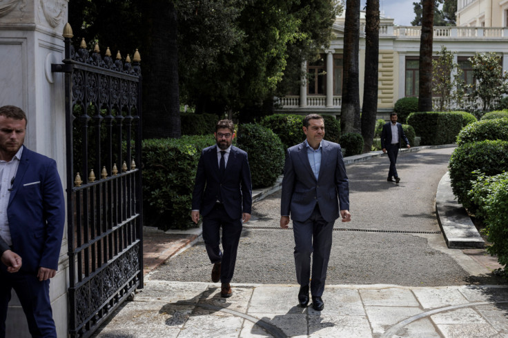 Greek leftist Syriza party leader meets president to receive mandate for a coalition in Athens