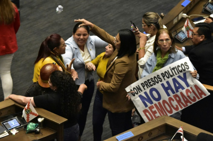 The brawl between Bolivian lawmakers highlighted worsening polarization in the Andean country, where the opposition claims there are some 180 political prisoners behind bars