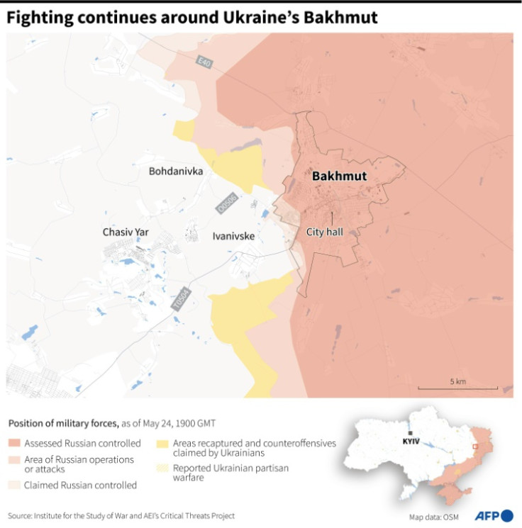 Fighting continues around Ukraine's Bakhmut