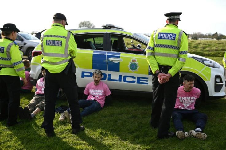 Protesters from the Animal Rising campaign group disrupted the Grand National steeplechase in April