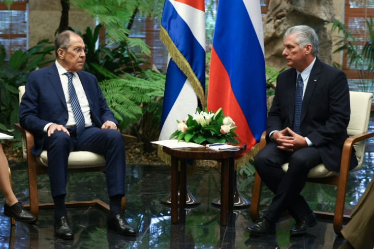 Russia Foreign Minister Sergey Lavrov (left) met with Cuba President Miguel Diaz-Canel in Havana in April 2023 to discuss co-operation