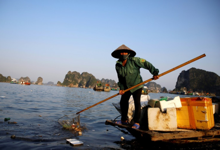 Since the beginning of March 2023, 10,000 cubic metres of rubbish -- enough to fill four Olympic swimming pools -- have been collected from Ha Long Bay