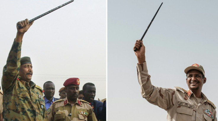 Sudan's army chief Abdel Fattah al-Burhan (L), and Sudanese paramilitary Rapid Support Forces commander Mohamed Hamdan Daglo (R), have been at war for six weeks