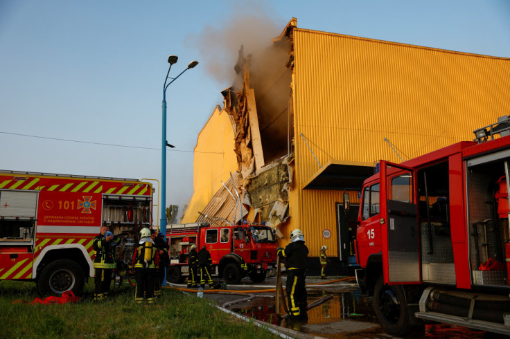 Aftermath of a Russian drone attack in Kyiv