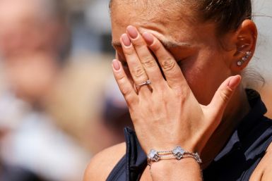 Tough times: Marta Kostyuk reacts after losing against Aryna Sabalenka