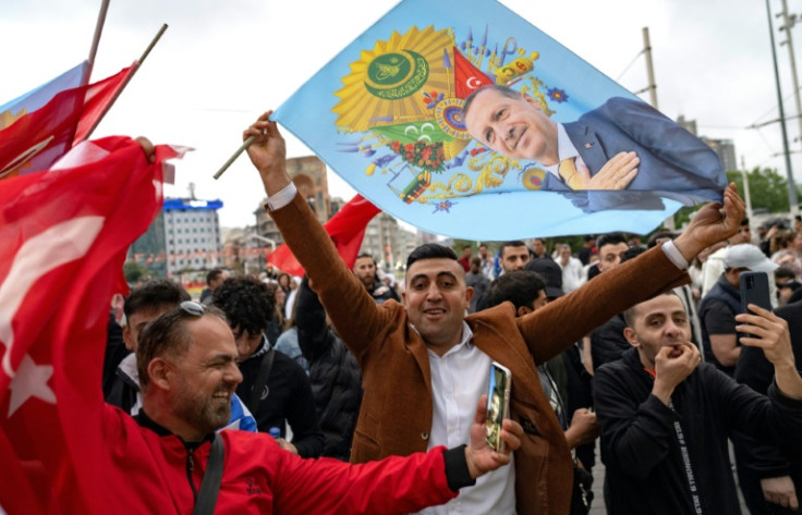 A rapturous audience gathered in Istanbul after it became clear Erdogan had won a third mandate as president