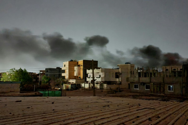 Smoke billows in southern Khartoum on May 29, 2023