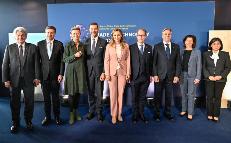 U.S. Secretary of State Antony Blinken attends a meeting, in Lulea