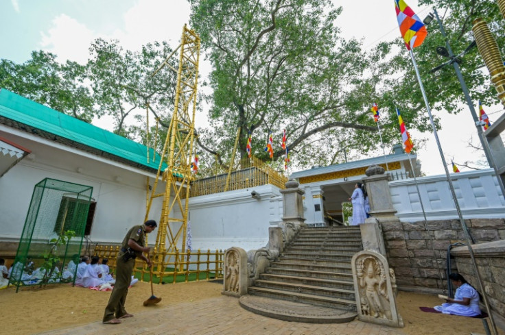 Security was beefed up around the bodhi after a deadly rebel attack in 1985